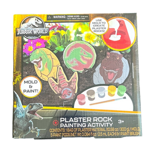 Jurassic World Plaster Rock Painting Activity